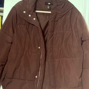 H&M Women's Chocolate Puffer Coat